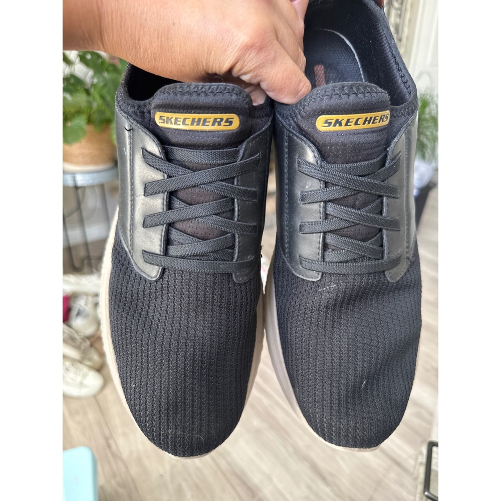 Skechers Mens 16999 Black Mesh Memory Foam Sneakers Size 13 Low Top Shoes - Picture 5 of 8